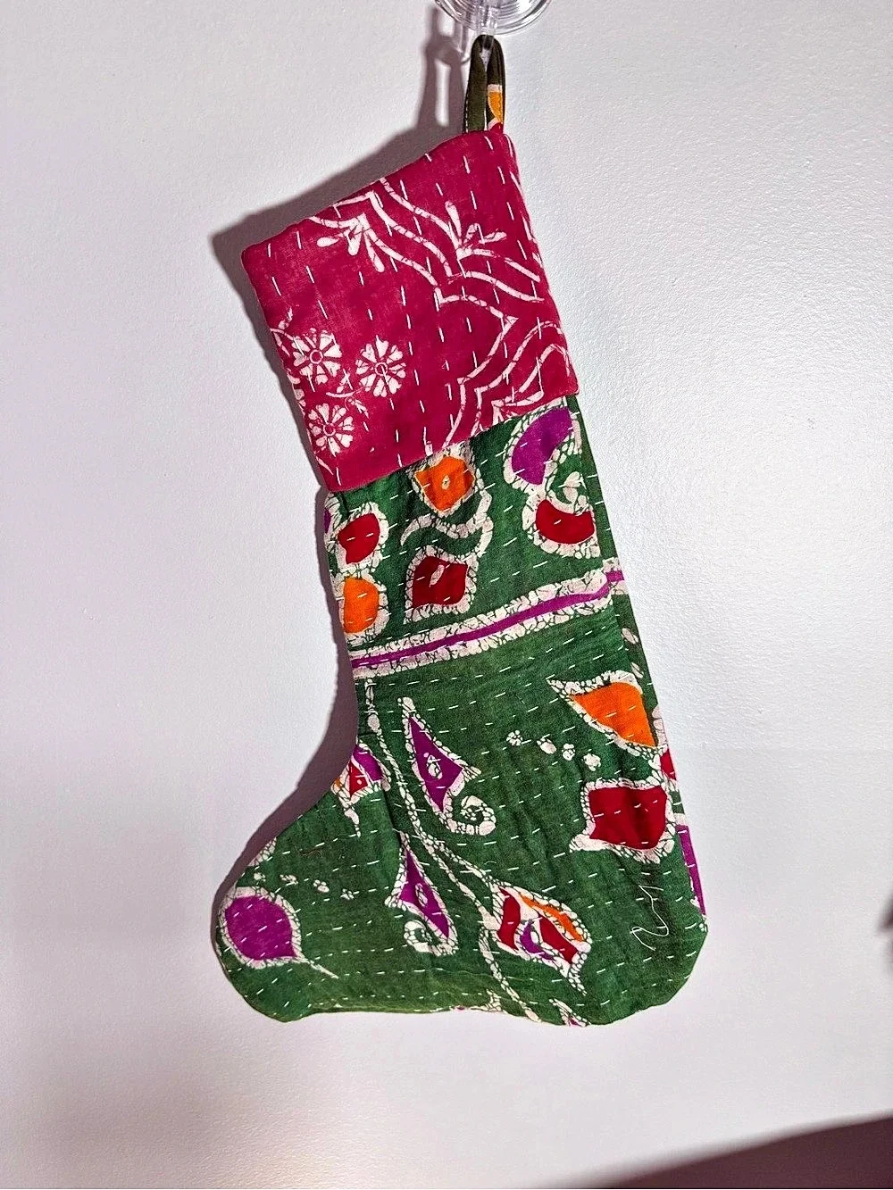 Vintage Kantha Stocking-Made with in India